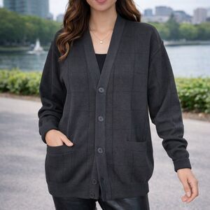 Marks & Spencer Wool Blend Classic Cardigan Unisex Made in Italy
